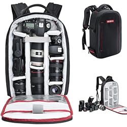 Objetivos Antiguos Para Nikon Beschoi - Mochila para Cámara Réflex y Accesorios, Mochila Fotografía para Canon Nikon Sony Pentax Cámara DSLR y Tabletas Portátiles, L