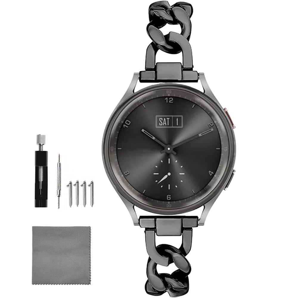 [TICFROG] チェーンベルト 22mm 時計バンド ステンレス スマートウォッチバンド 22ミリ 交換 ステンレス 金属 ベルト 肌に優しい 防水 防汗 男女通用 調整工具付