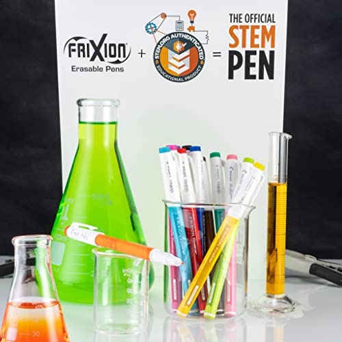 Image of Pilot FriXion Fineliner Erasable Marker Pens, Fine Point 0.7 mm, Pack of 8, Vivid Colors, Erasable Pens - Ideal for School, Journaling, & Office Writing