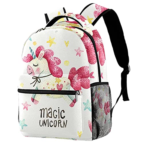 Sac à dos d'école à motif licorne pour ranger l'ordinateur portable des enfants en classe