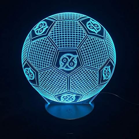FaceToWind Football Soccer Series Night Lights Colorful Color Brightness Adjustable USB and Battery-Powered Acrylic Material Home Decorations for Kids Gifts Cover