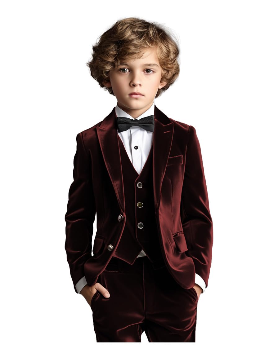 Jungen Anzug 3 Stück Samt Grün Jungen Anzug Grün Jungen Anzug Ringträger Anzug Junge Outfit Kommunion Anzug Hochzeit