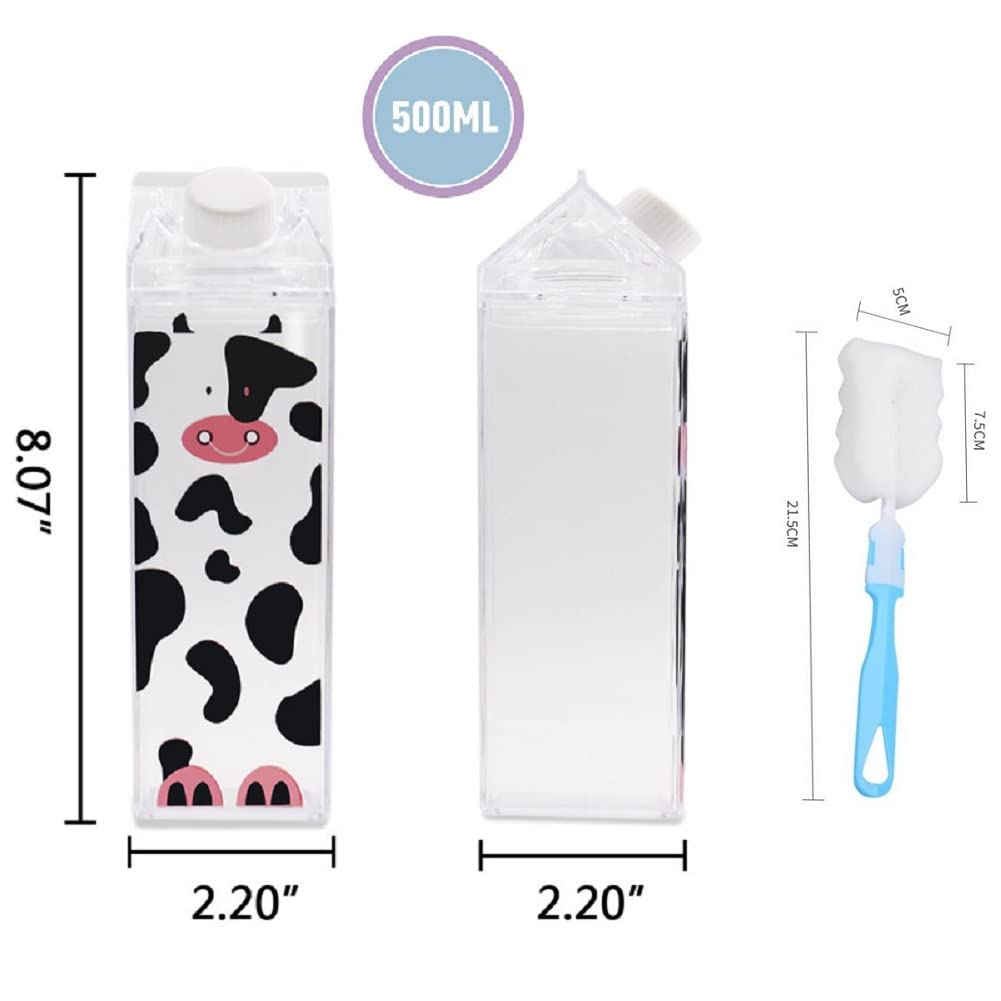 Bottiglia D'Acqua In Cartone Di Latte Da 500 Ml - Senza BPA, Riutilizzabile E Tenuta Stagna - Foto 3