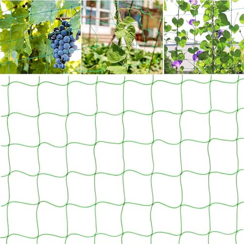 LATRAT Filet pour Plante Grimpantes, 1.8m*3.6m Filet Treillis pour Jardin Exterieur, pour Récolte Concombres, Tomates, Légumes（Vert）