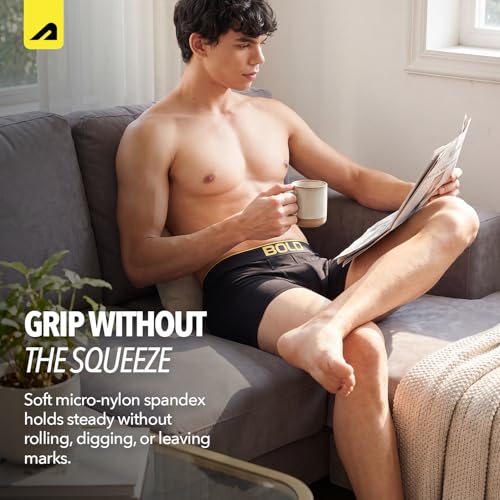 Image of Boldfit Trunk Underwear for Men, Modal Stretch Innerwear, Ultra-Soft Lightweight Boxer Briefs, No-Ride-Up Fit, Open Fly, Moisture-Wicking, Anti-Bacterial, Plush No-Mark Waistband