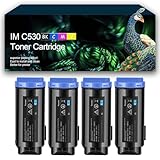 【Imprimantes compatibles】 cartouches de toner couleur IMC530 (BK/C/M/Y) de remplacement compatibles pour les imprimantes Ricoh IM C530FB C530F Lanier Nashuatec Savin.