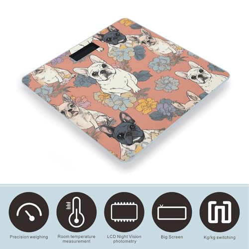 Báscula de baño digital con diseño Bulldog Francés miniatura 3