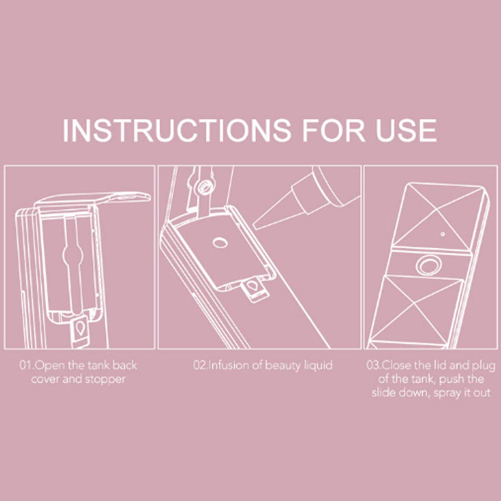 Atomization Sprayer, Face Sprayer, High Quality Beautiful Relieve Dry Skin Adjust Oil Balance for Woman Regulate Skin Water(Noble gold)