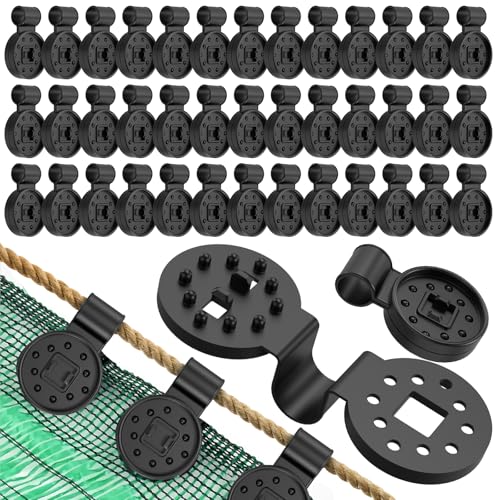 Consripie Shade Cloth Clips 40PCS, Heavy Duty Lock Grip Sun Shade Net Clamps, Durable Plastic Awning Clips for Outdoor Gardening Windproof Awning Clamp & Sun Shade Net