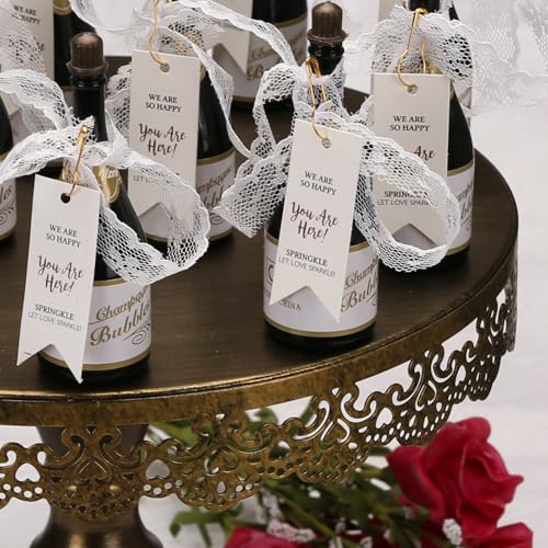 120 Pack Mini Champagne Bottle Bubble Bulk, Ideal for Wedding Send Off, Bridal Shower or Engagement, Anniversaries Celebration, Valentine’s Day, Family Reunion, Party Favor for Guests Newlyweds Couple by Uzoxlsn - Image 6