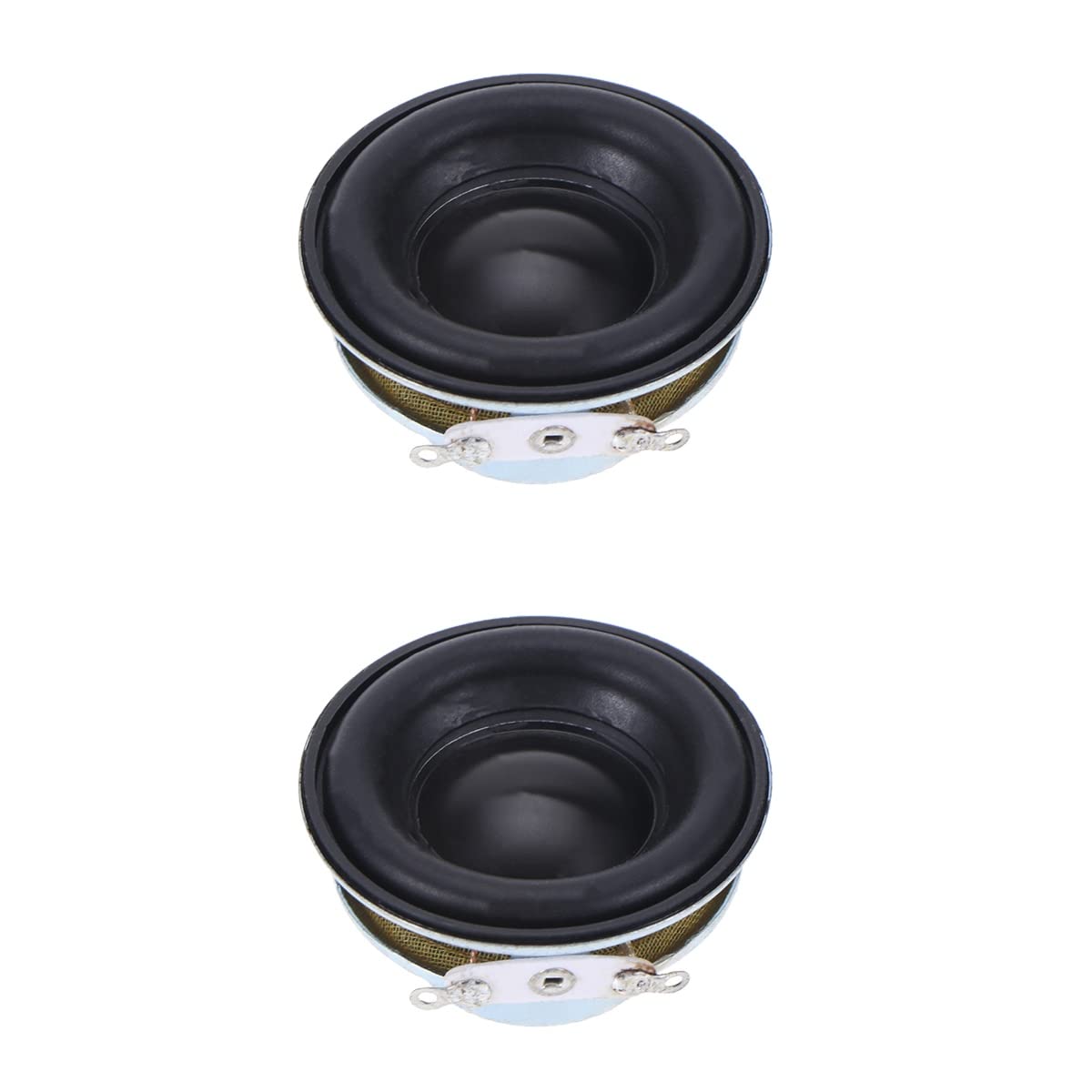 SUPVOX 2 Pcs 40MM Full Range Speakers 4 Ohm 5W Enthusiast DIY Flat Arc Rubber Neodymium Magnet HiFi Speaker