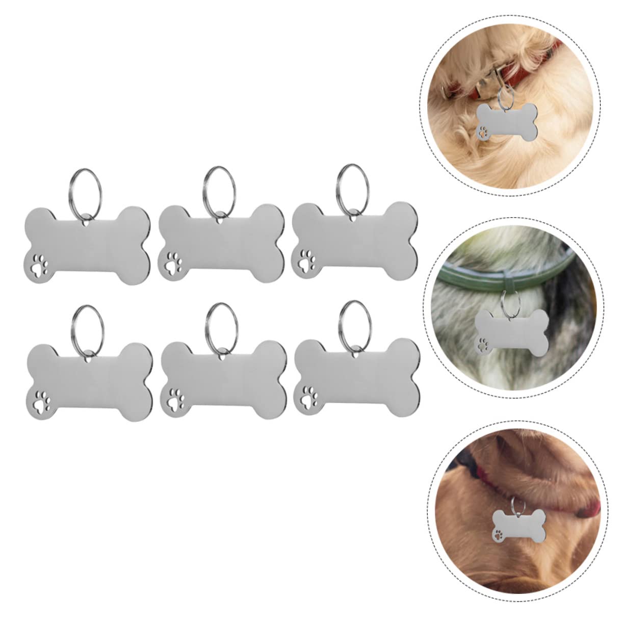 BESPORTBLE 30pezzi Medaglietta Per Personalizzabile Inossidabile Ciondolo Per Collare Incisione Per Accessorio Per Domestici Design e