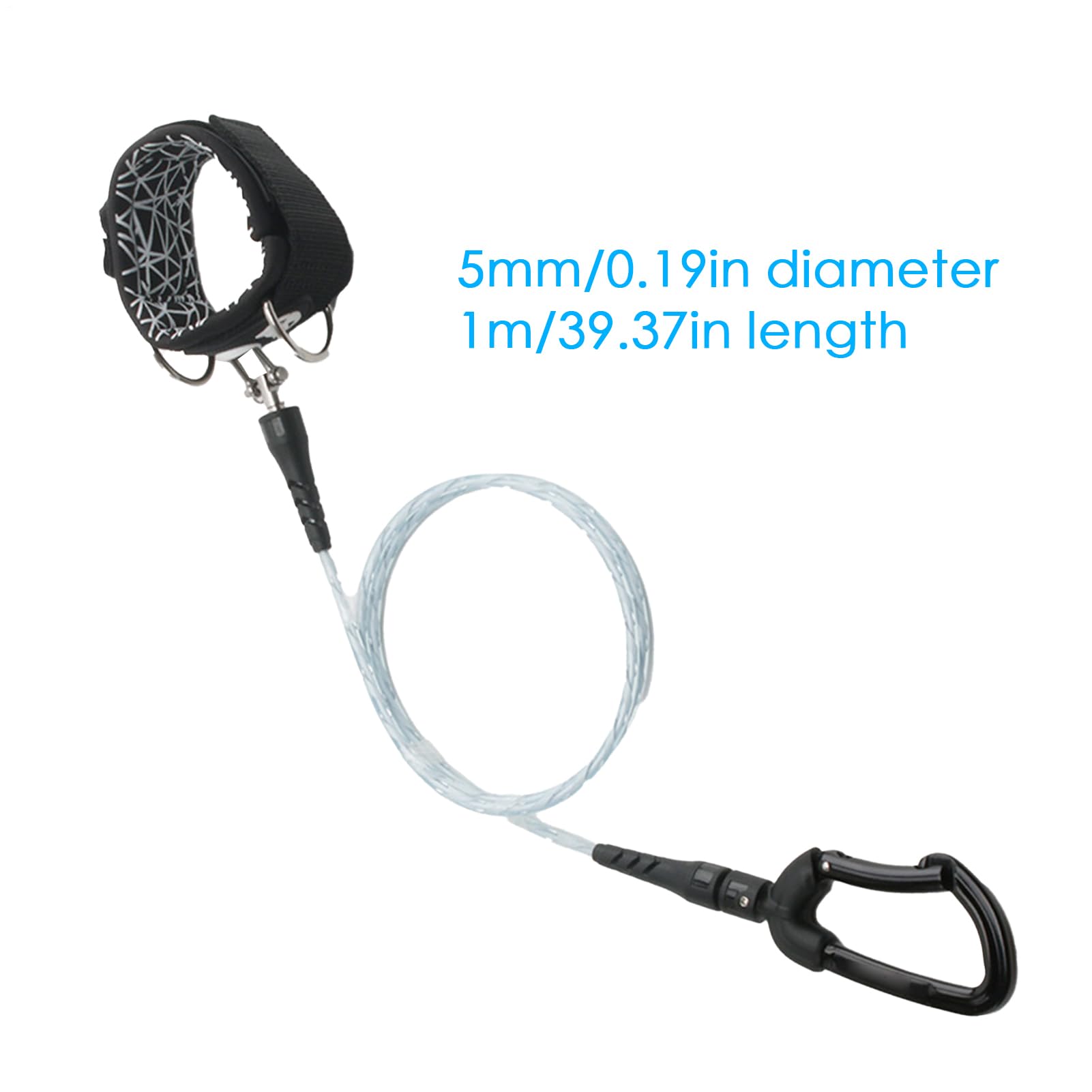 Longe de plongée en apnée, Longe pour l'apnée, Corde d'apnée | Robuste pour Natation en Plein air, Corde de sécurité de plongée de lanière de sécurité de pour la sous-Marine en
