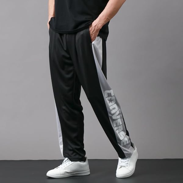 [コンバース] ジャージ 下 メンズ 速乾 ドライ サイド ロゴ ジャージパンツ ロングパンツ ズボン 吸汗速乾 ゆったり イージーパンツ スポーツ トレーニング ジム - 3