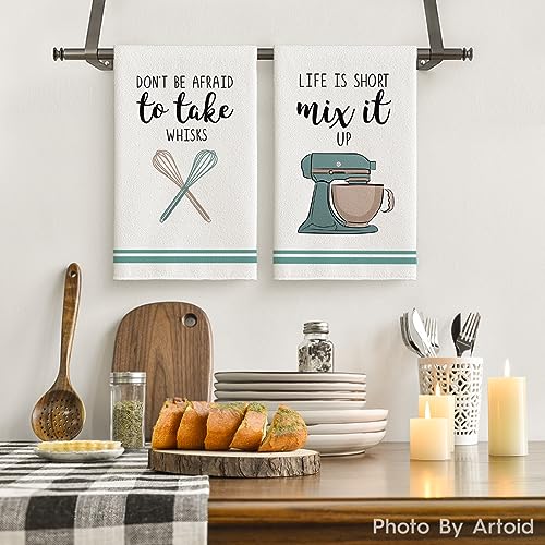 Artoid Mode Ware Funny Coffee Kitchen Towels Dish Towels, 18x26 Inch Farmhouse Daily Holiday Cooking Baking Decoration Cleaning Set of 4 by Artoid Mode - Image 2