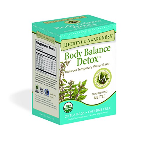 Lifestyle Awareness Body Balance Detox Tea with Nourishing Nettle, Caffeine Free, 20 Tea Bags, Pack of 6 (COMINHKPR81913)