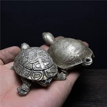 Amazon.co.jp: LAOJUNLU ヴィンテージ アンティーク 銀亀 銀インゴット