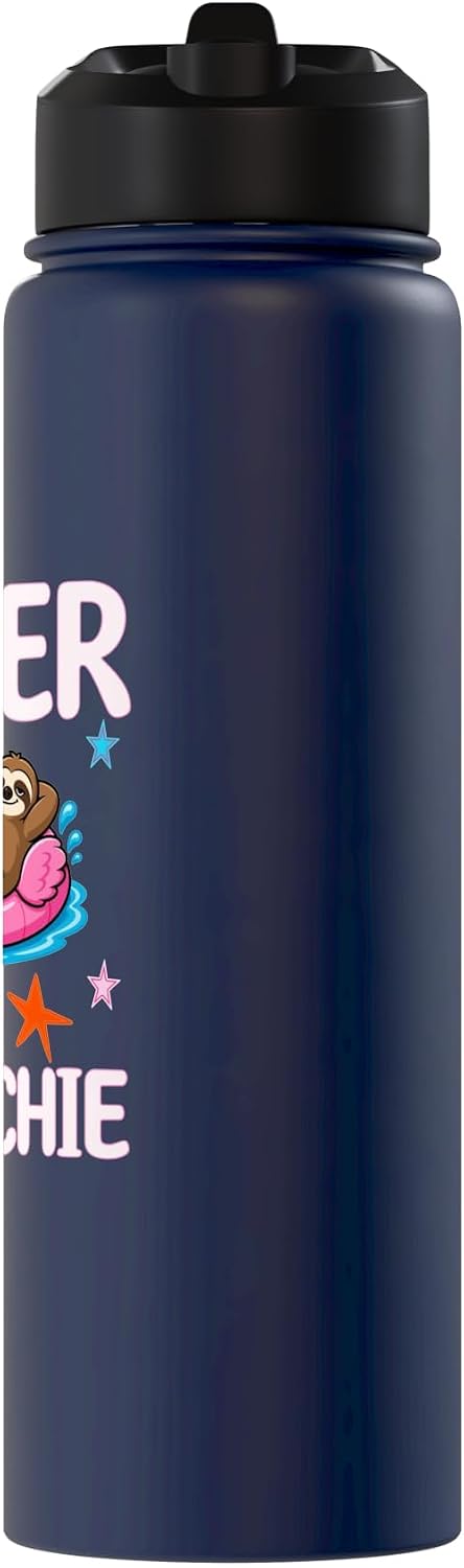 Hotter Than A Hoochie Coochie Funny Viral Summer Sloth Stainless Steel Insulated Water Bottle image 2