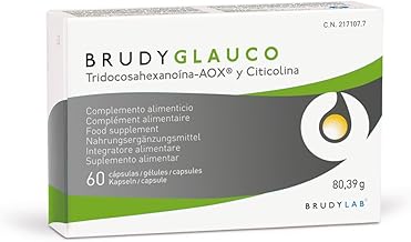 Brudy Glauco – Food Supplement of Omega 3 Fatty Acids Enriched with DHA 70%, EPA 8.5%, DPA 6% and Citicoline – Helps Normal Brain, Eye and Cardiovascular Function – 60 Capsules