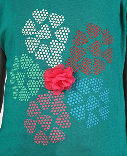 Image of KYDA KIDS Girls Cotton Full Sleeve Sequence and Embroidery Tops - Multicolor (Pack of 1)