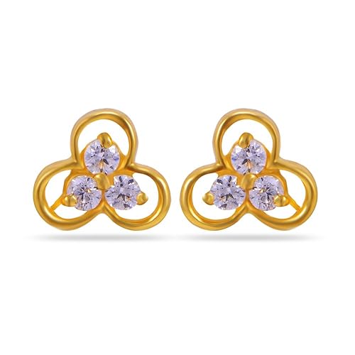 Impress Collection 22k Yellow Gold Stud Earrings