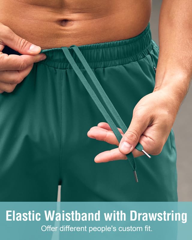 Image of G Gradual Men's Athletic Running Shorts with Zipper Pockets Quick Dry 7 inch / 5 inch / 9 inch Workout Gym Shorts for Basketball Hiking