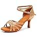 SWDZM Scarpe da Ballo Latino Donna Scarpe da Ballo in Raso Standard Ballroom Salsa Pratica Scarpe da Ballo, Ballo Model-LP1218-7 Beige 36EU/22.5CM
