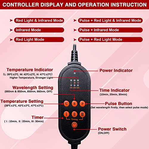 Cameco Near Infrared Light Therapy Wrap For Knee Osteoarthritis Joint Pain Relief, 152Pcs 850Nm & 76Pcs 660Nm Red Light Therapy Belt, Wearable Light Therapy Pad For Elbow Shoulder Muscle Home Use #TOP4