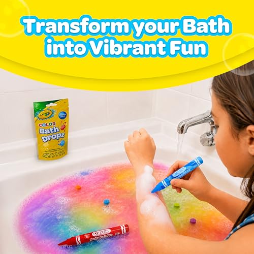 Crayola Bath Tub Doodles Jumbo Bath Time Play Set, Includes 40 Color Bath Dropz, 1 Bath Bomb, 2 Body Wash Pens & 4 Floating Toys, Non-Toxic, Stain Free - image 6