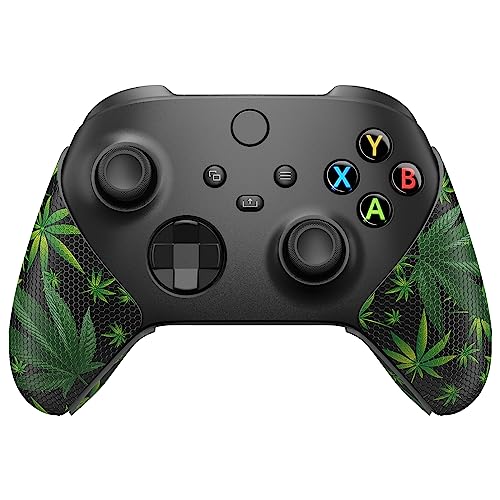 eXtremeRate PlayVital Anti-Slip Sweat-Absorbent Controller Grip for Xbox Core Wireless Controller, Professional Textured Soft Rubber Pads Handle Grips for Xbox Series X/S Controller - Green Weeds by eXtremeRate - Used condition - Image 3