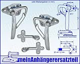 Winkelhebelverschluss Bordwandverschluss Set Gr. 0 mit Einfallöse Gegenhalter