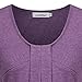 Lem&Hao Slimming Fitted Tunics for Women Summer Flattering Long Tops Casual Wear Purple