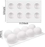 Vista 2 de Molde de Silicona para Pastel Esférico, Moldes de Pastel Mousse de Bola 3D para Hornear, Moldes de Postre Francés de Chocolate Fondant para Dulces