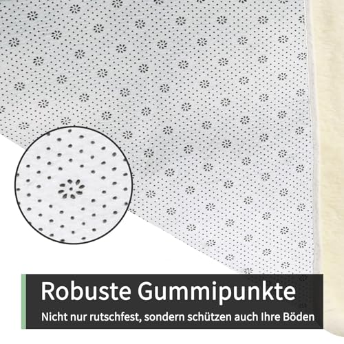 Sour Lemon Hochflor Teppich Creme Teppich Wohnzimmer 120x160 Waschbar Anti-Rutsch Extra Große Teppiche Schlafzimmer Flauschige Moderne Teppiche Matte Teppichen für Schlafzimmer Kinderzimmer