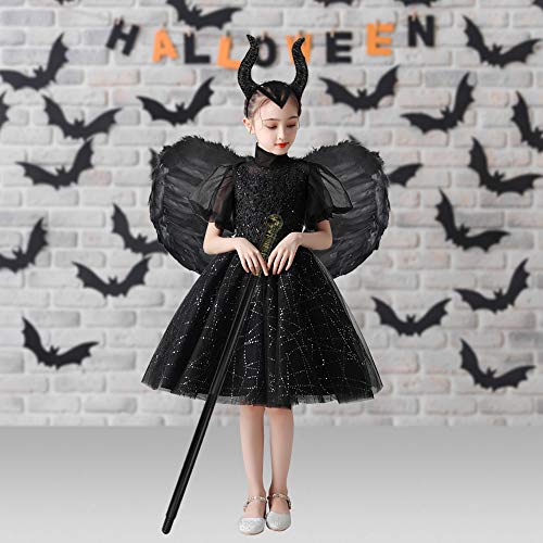 DECARETA Ali di Angelo Nero con Cinghie Elastiche