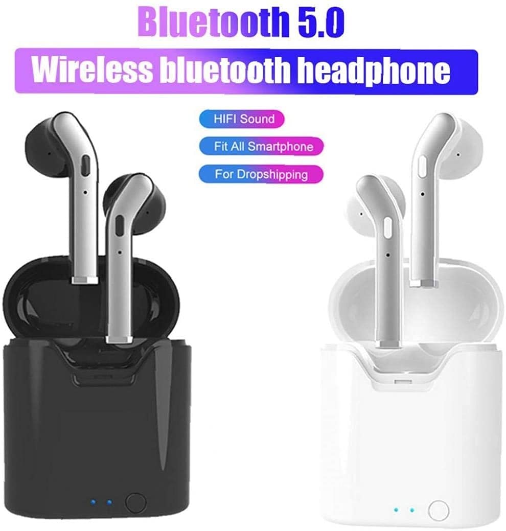 LIIAV Auriculares inalámbricos verdaderos Auriculares Bluetooth Control táctil con estuche de carga inalámbrica a prueba de agua TWS Auriculares estéreo en oreja Auriculares incorporados MIC AURICULAR