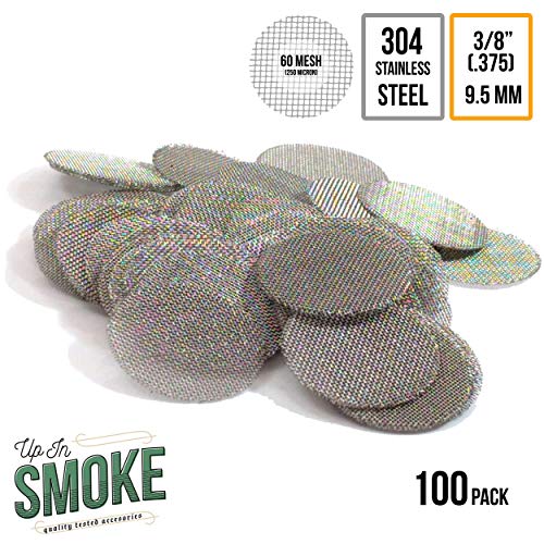 Made in The USA - 100 3/8\" (.375\") 304 Stainless Steel Premium Pipe Screen Filters
