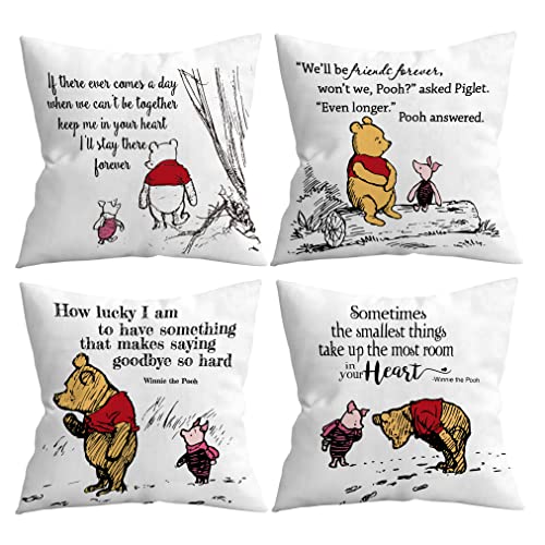 Image of Giosve 18x18 in Set of 4 Pillowcase Throw Pillow Cover Birthday Gifts for Children Room Couch Sofa Decor, Gifts for Children Daughter Son Grandson Granddaughter Nephew Niece