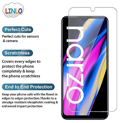 Image of Tempered Glass Screen Protector Compatible for Realme Narzo 50A prime /9i 5G /C35 with Full Screen Coverage; Except Edges and Easy Installation Kit(Transparent), Pack of 1