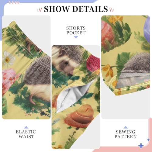 ZZXXB Hedgehog Easter Egg Boys Long Pants Soft Trousers Elastic Waist Kids Lounge Bottoms with Pockets S-XL4