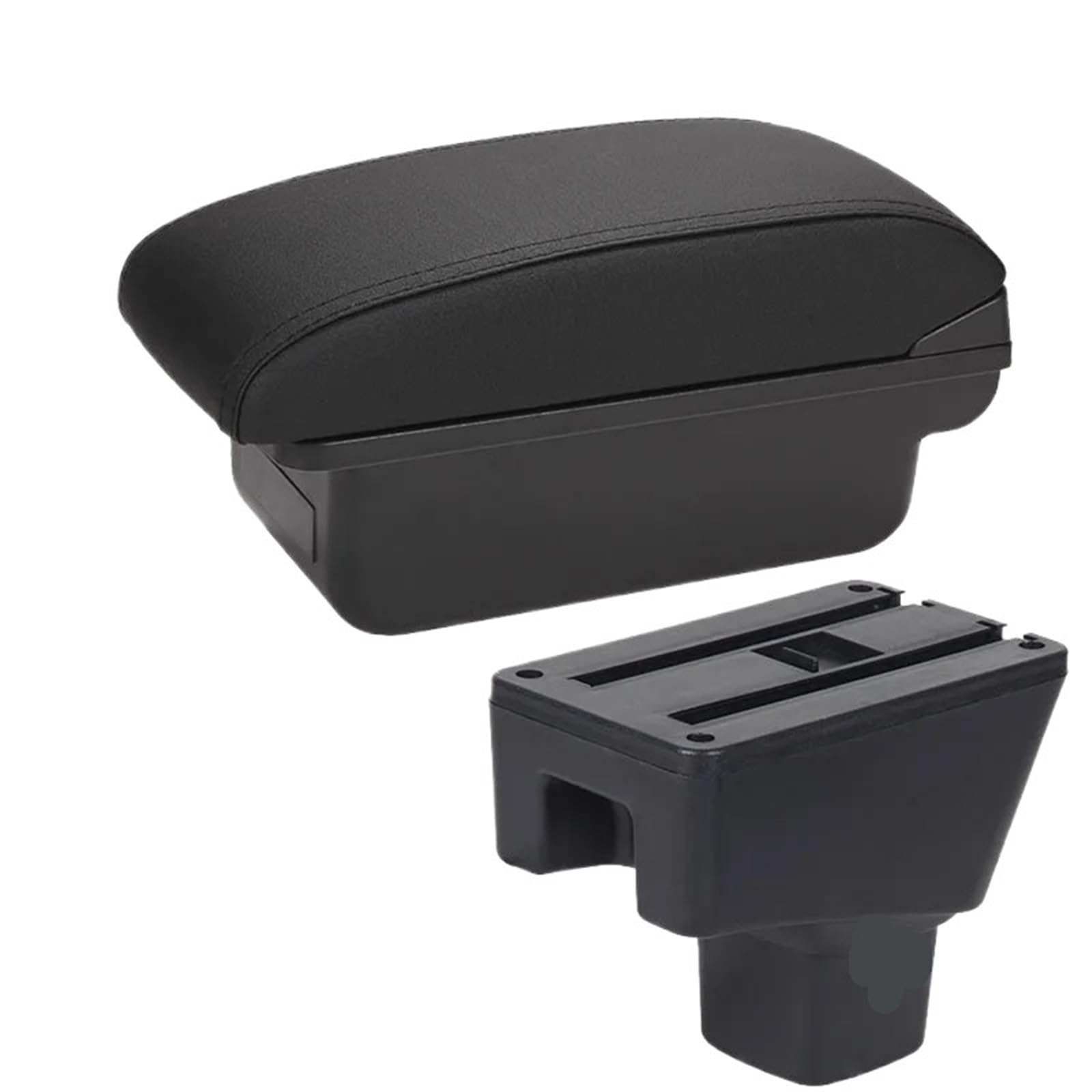 POZMNGTI Armrest Compartment Fit For SUZUKI SX4 Armrest Interior Parts Box Retrofit Parts Storage Box Car Interior Accessories(C2 Black line NO USB)