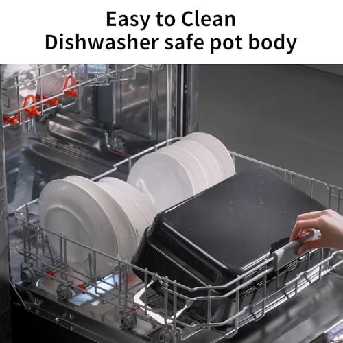 Image of Slow Cooker 10-Quart - PFOA-Free Ceramic Coating, Oven Safe to 450F | Keep Warm Function for Large Family Gatherings (Includes Silicone Spoon)