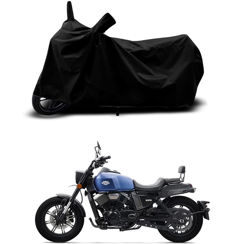 Image of 100% Scratchproof /UV-Rays /Heat Protection /Birds Dropping /Water Resistant /Dust Proof /Waterproof /Full Bike Scooty Two Wheeler Body Cover Compatible for K-Light 250V Matte All Varients[Black]