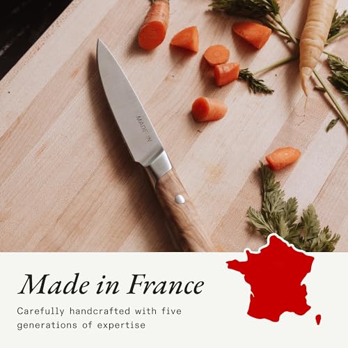 Image of Made In Cookware - 3.8 inch Paring Knife - Crafted in France - Full Tang With Olive Wood Handle