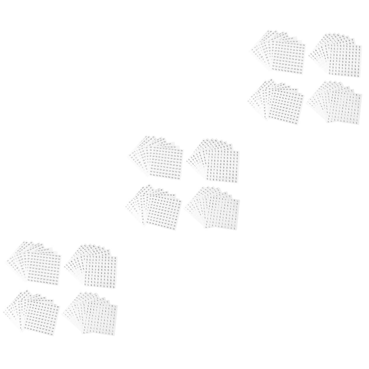 MAGICLULU 3 Set Di Etichette Adesive Rotonde Per Abbigliamento in/m/l Per Commercianti E Produttori 1000 Pezzi*3