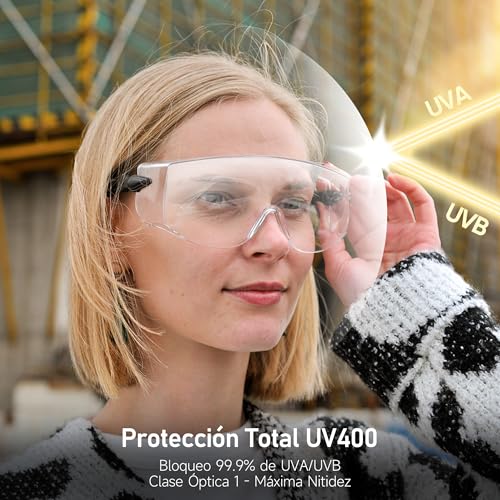 Miniatura 5 de Safeyear Gafas De Protección Antivaho Patillas Ajustables - Anteojos Gafas Protectoras Laboratorios Con Cinta Ajustables Sg009