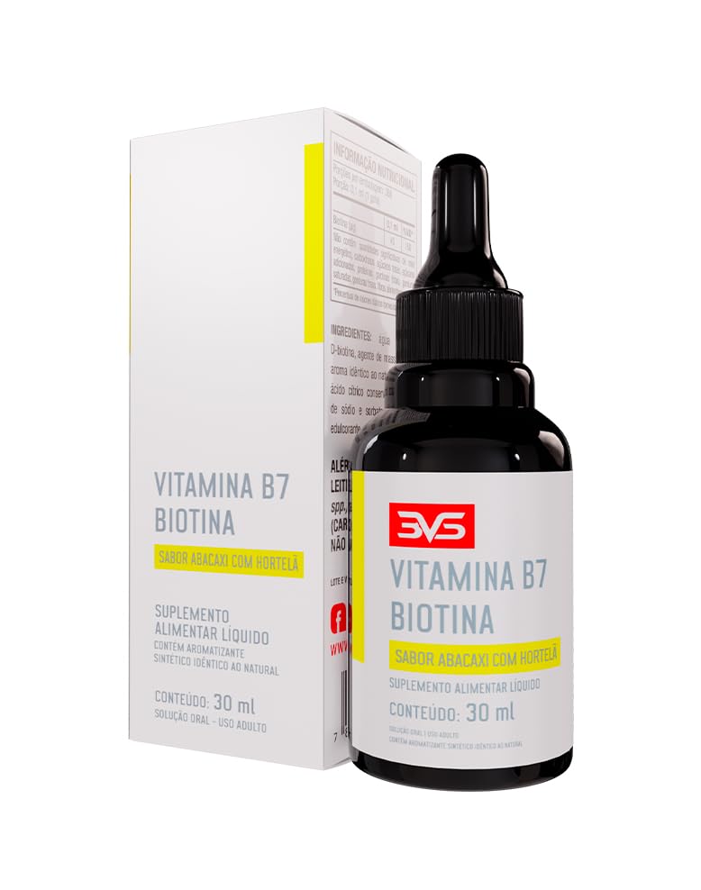 3VS Nutrition Biotina Concentrada Em Gotas - Sabor: Abacaxi Com Hortelã - 30ml