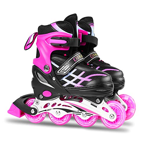 Lixada Inliner Skates für Kinder/Jungen/Mädchen, Einstellbare beleuchtende Bequeme Inline-Skates...