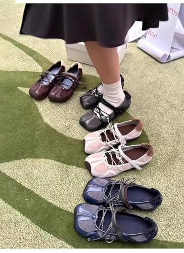 Sneakerina Ballet Sneaker Shoes Tennis & Racquet Sport Flats Women Girls - Comfortable Walking Trendy Casual Cute Lightweight Running Soft Y2K Retro Non Slip Elegant Athleisure Standing All Day4