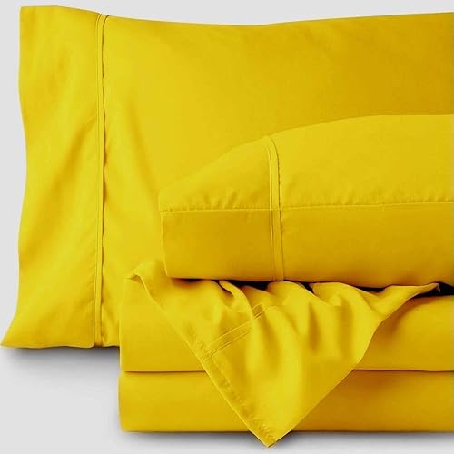 Miniatura 9 de LaxLinen Juego de ropa de cama de 500 hilos de alta calidad, 100% algodón egipcio, juego de sábanas de 4 piezas de 24 pulgadas, bolsillo extra